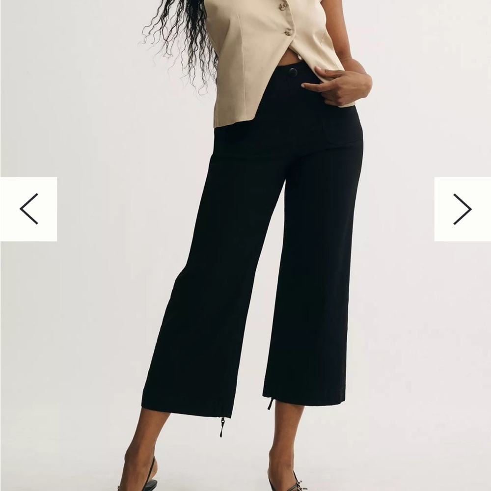 Anthro Maeve Colette Black High Waisted Pant Front Pockets